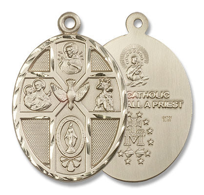 Men's Large 5-Way Holy Spirit Medal