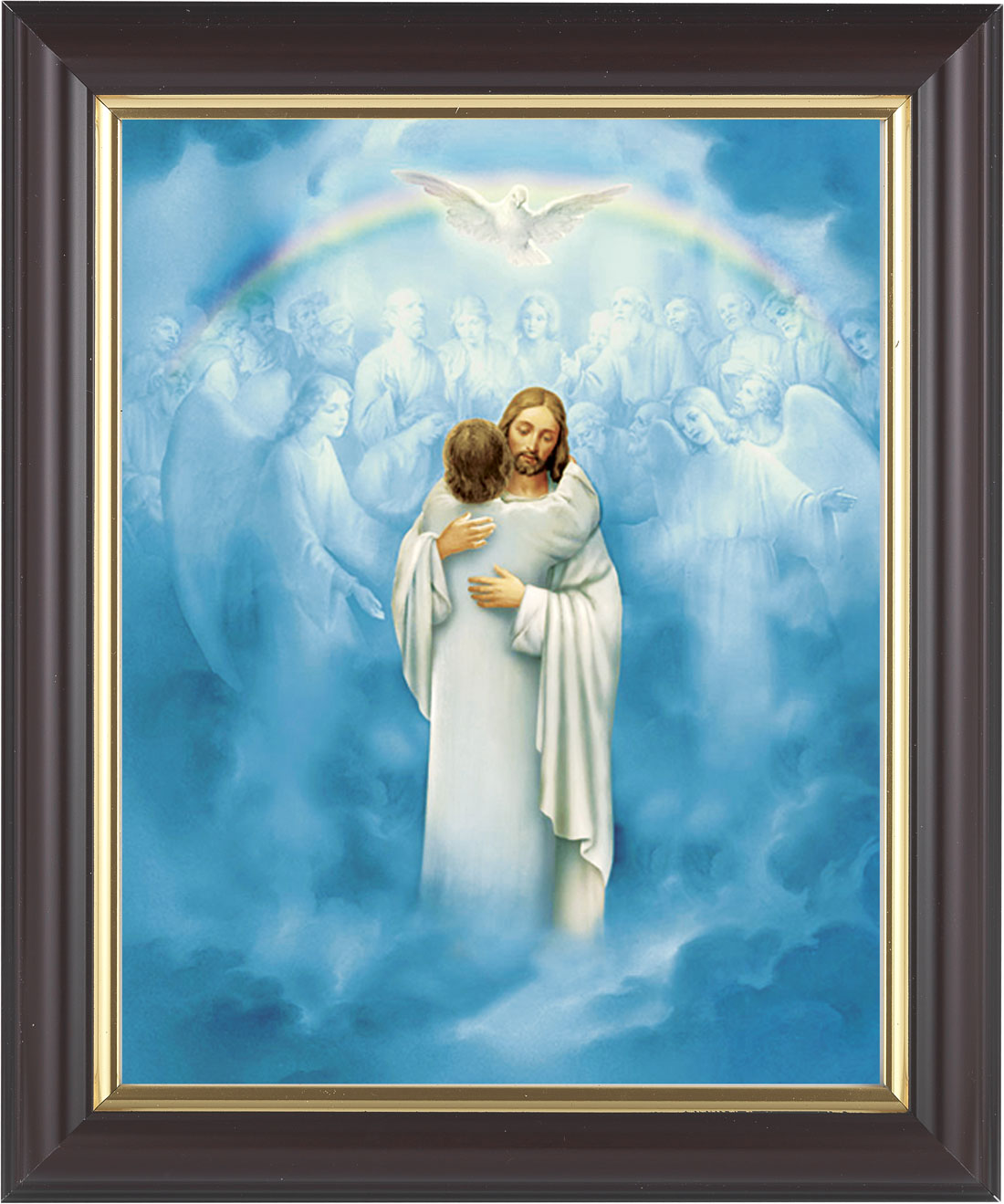 Jesus' Embrace at Heaven's Gate 8x10 Framed Print Under Glass