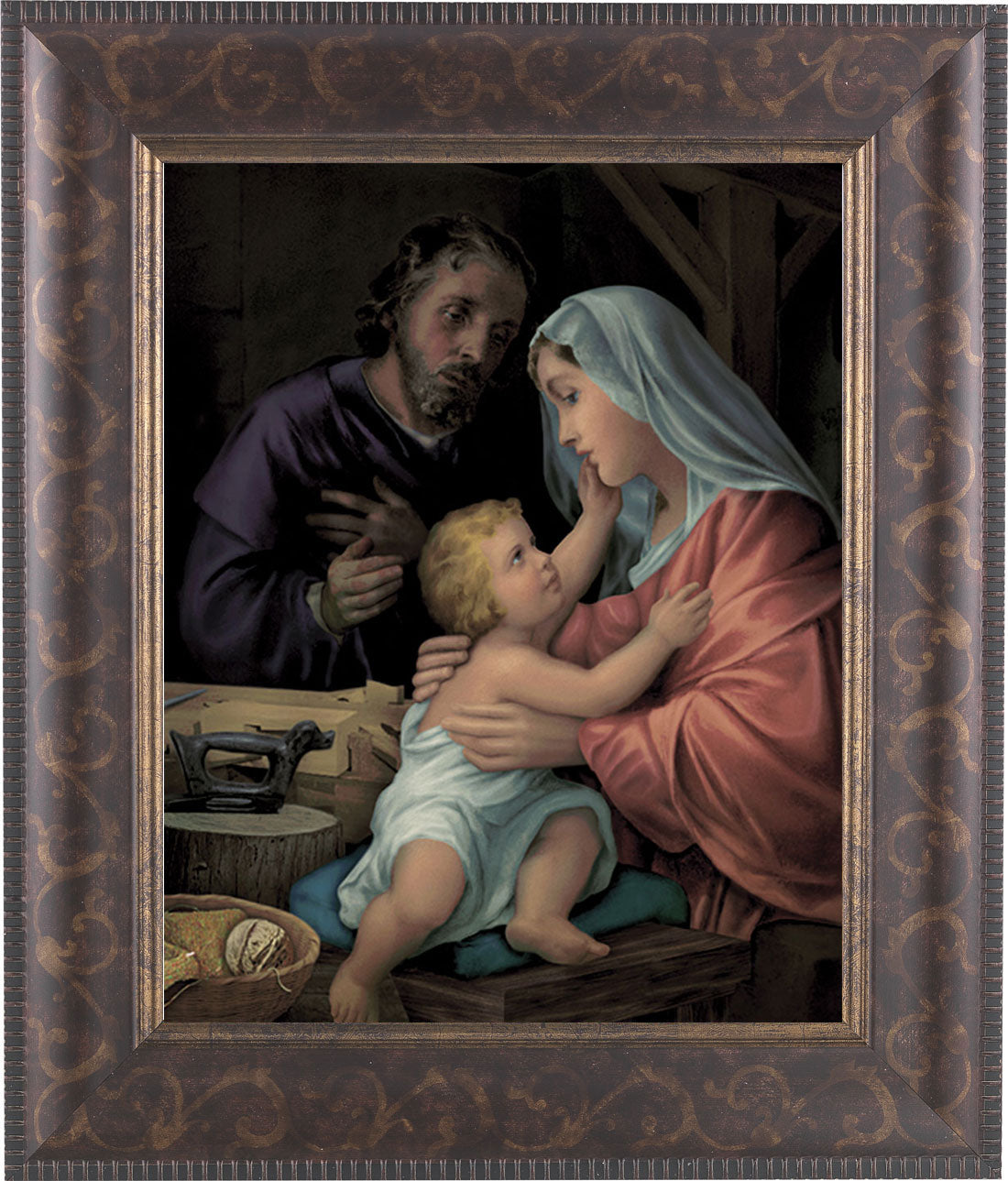 Holy Family In Joseph's Workshop 8x10 Framed Print Under Glass