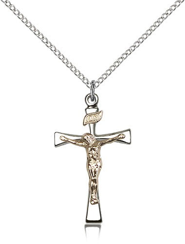 Two-Tone Maltese Crucifix Pendant for Women