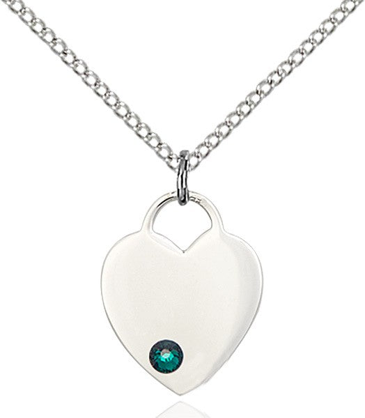 Small Heart Shaped Pendant with Birthstone Options