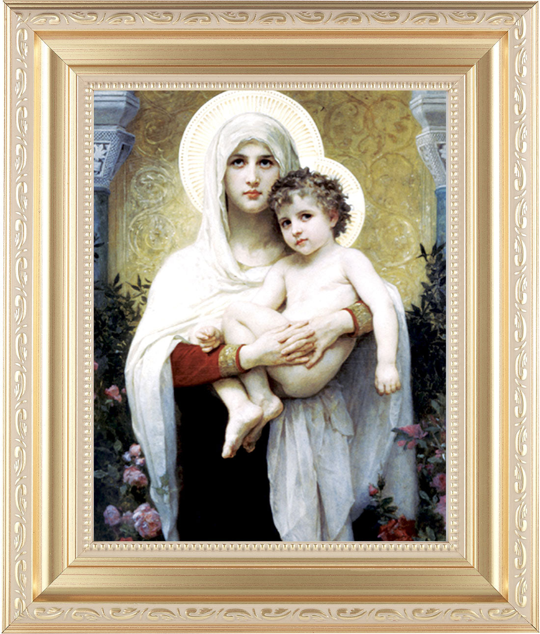 Madonna and Child with Halos 8x10 Framed Print Under Glass
