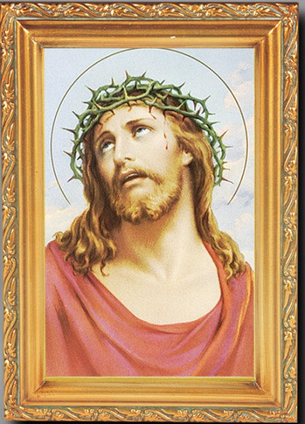 Ecce Homo Antique Gold Framed Print