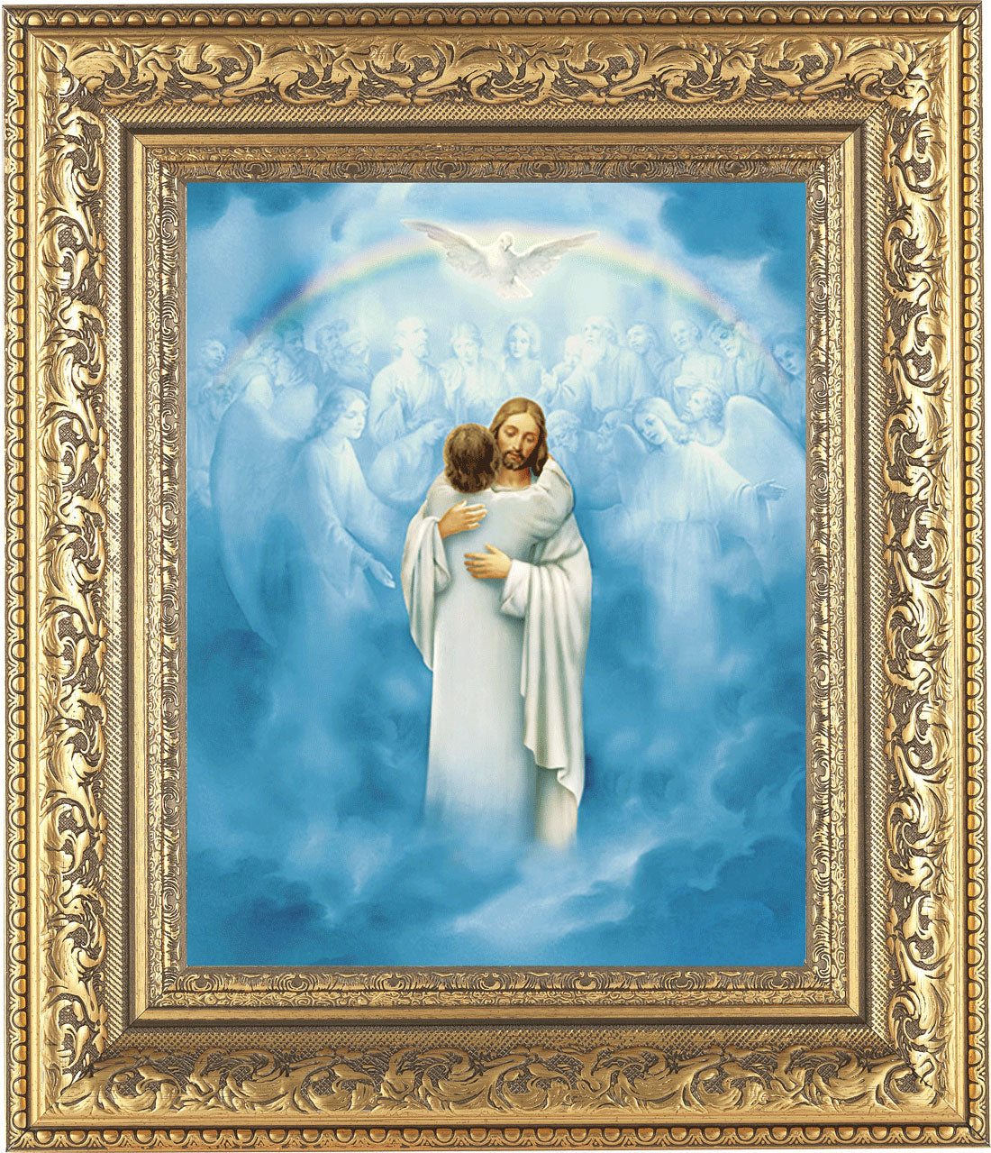 Jesus' Embrace at Heaven's Gate 8x10 Framed Print Under Glass