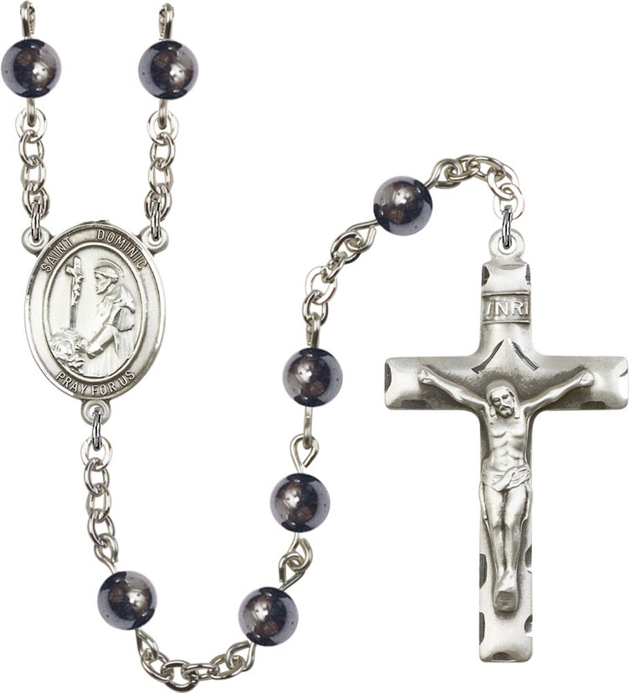 St. Dominic Rosary in Silver-Plate 7 Color Options for Men