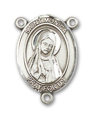 St. Monica Rosary Centerpiece Sterling Silver or Pewter