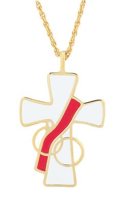 Deacon's Wife Pendant with White Enamel