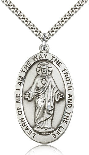 Large Learn of Me I Am The Way Jesus Necklace