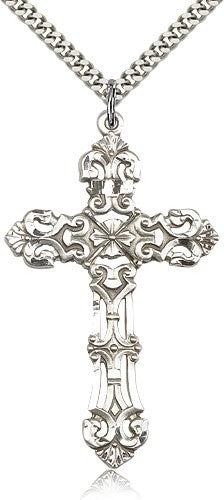Cross Pendant Fleur de Lis