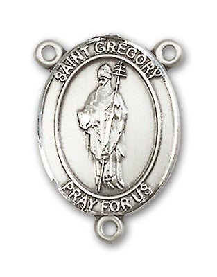 St. Gregory the Great Rosary Centerpiece Sterling Silver or Pewter