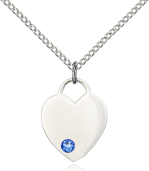 Small Heart Shaped Pendant with Birthstone Options