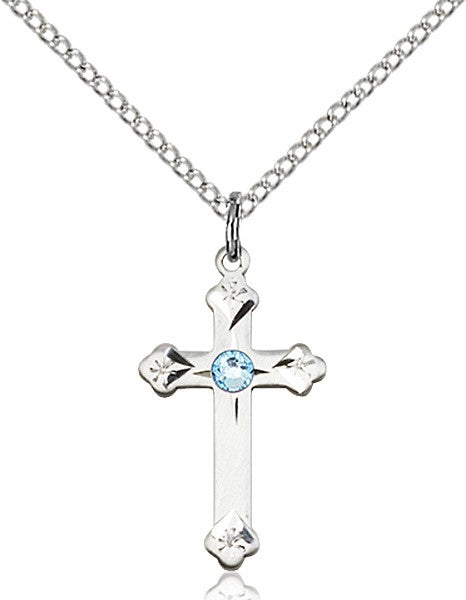 Cross Pendant with Birthstone Options for Youth