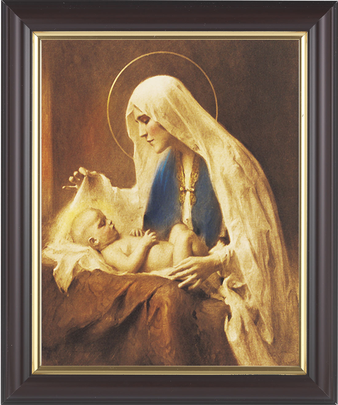 Madonna Adoring the Christ Child 8x10 Framed Print Under Glass