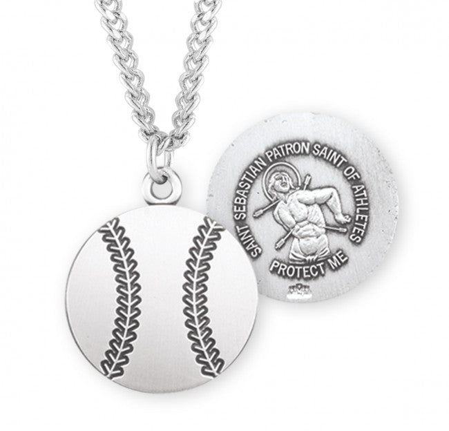 St. Sebastian Baseball Sterling Silver Medal