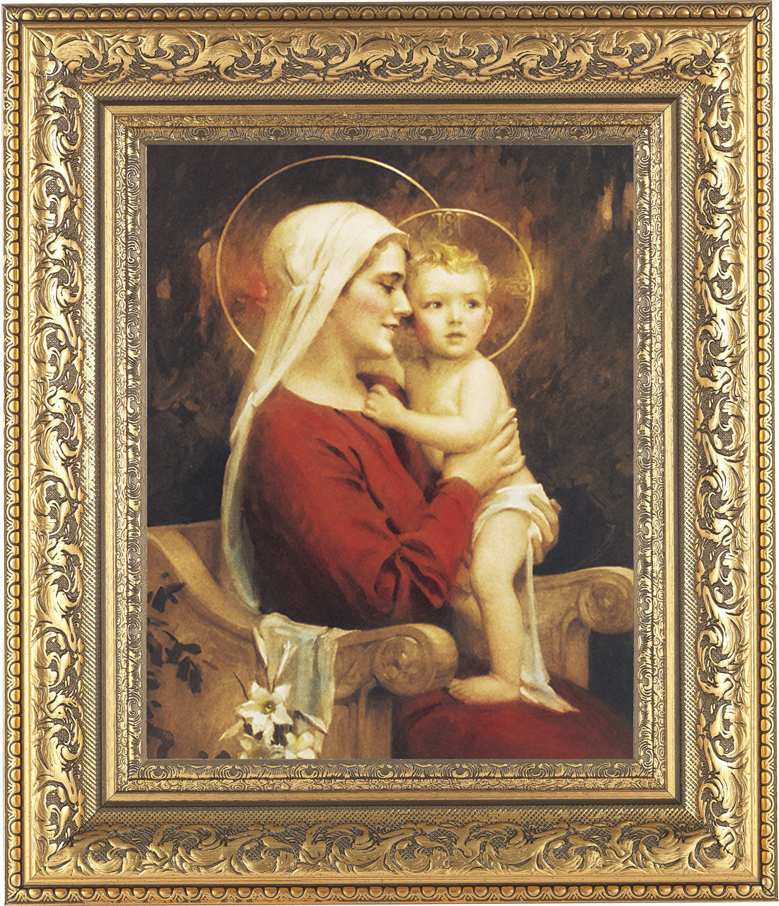 Madonna and Child Full of Joy 8x10 Framed Print Under Glass