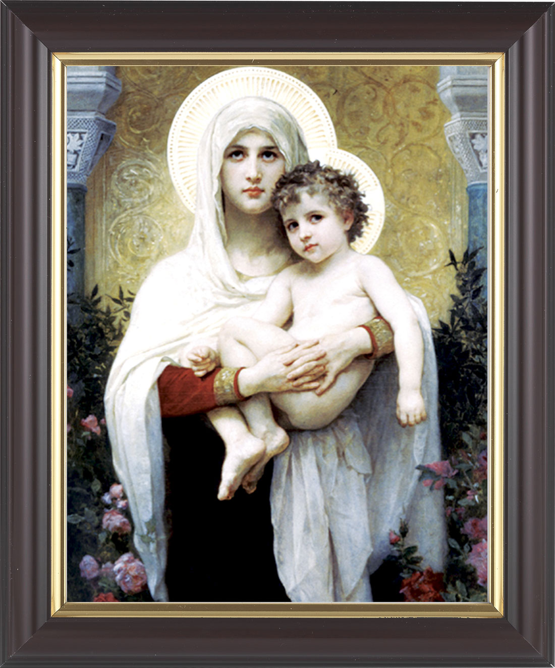 Madonna and Child with Halos 8x10 Framed Print Under Glass