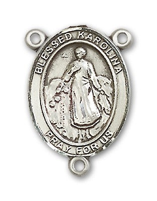 Blessed Karolina Kozkowna Rosary Centerpiece Sterling Silver or Pewter
