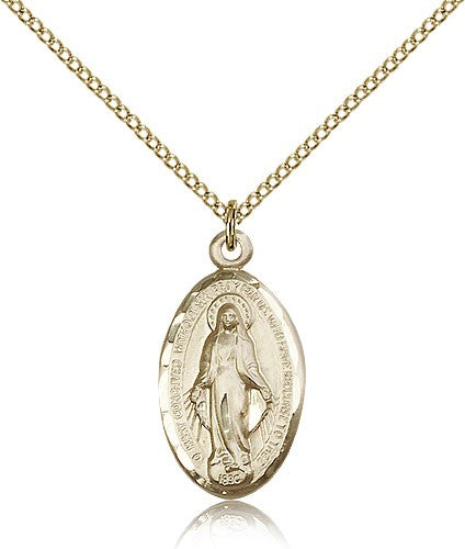 Oval Elongated Miraculous Medal for Women