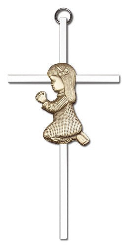 Praying Girl Cross 6'