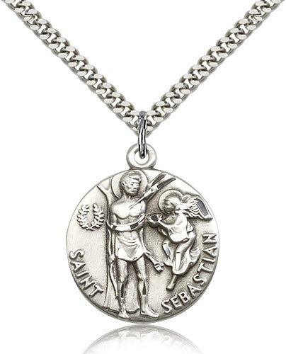 Round St. Sebastian Medal for Women