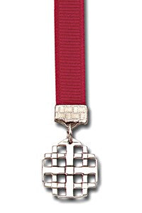 Silver Jerusalem Cross Bookmark - 12 Ribbon Colors Available