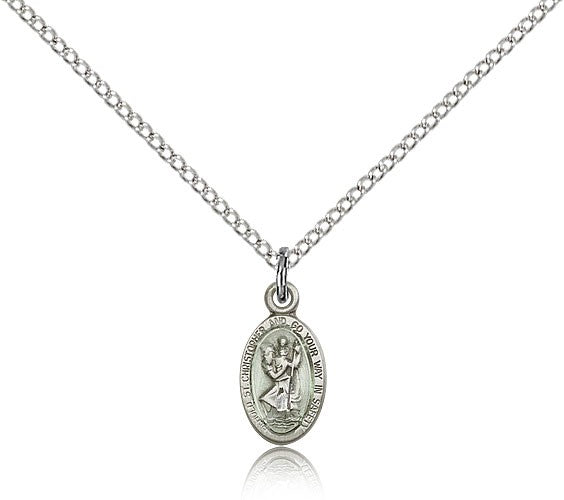 St. Christopher Necklace Charm Size