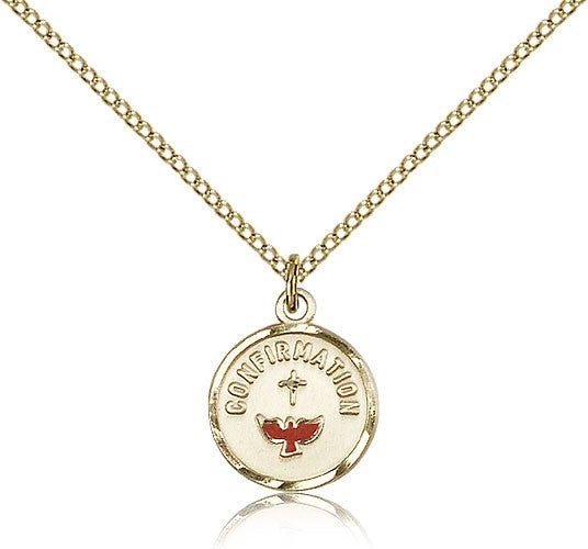 Petite Confirmation Medal with Dove Round
