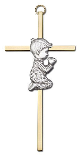 Praying Boy Cross 6'