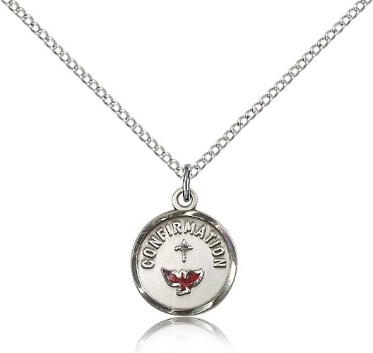 Petite Confirmation Medal with Dove Round