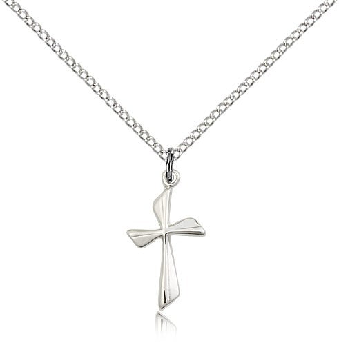 Curved Cross Pendant for Women