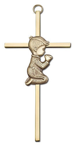 Praying Boy Cross 6'
