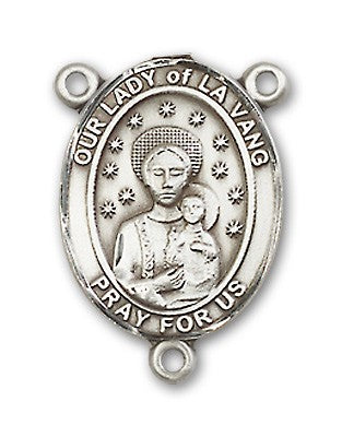 Our Lady of La Vang Rosary Centerpiece Sterling Silver or Pewter