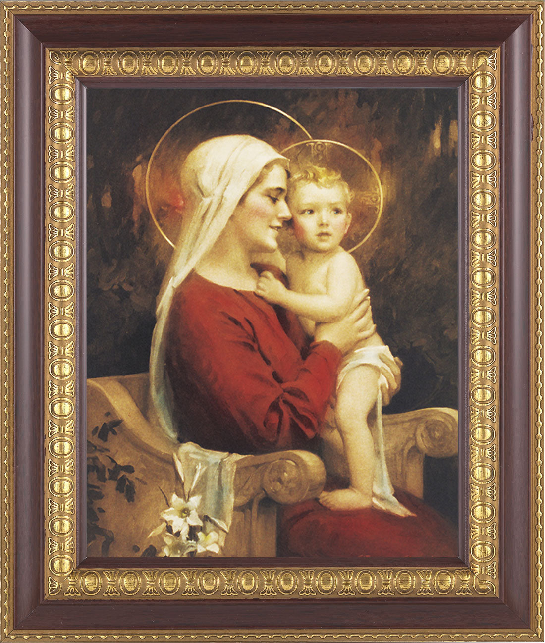 Madonna and Child Full of Joy 8x10 Framed Print Under Glass