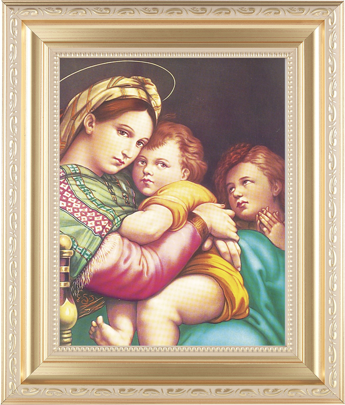 Madonna and Child with Saint Gabriel 8x10 Framed Print Under Glass