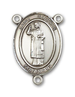 St. Stephen the Martyr Rosary Centerpiece Sterling Silver or Pewter