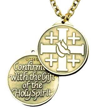 Cross and Dove Confirmation Pendant