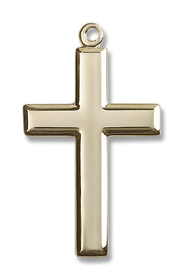 High Polish Cross Pendant Beveled Edge for Men