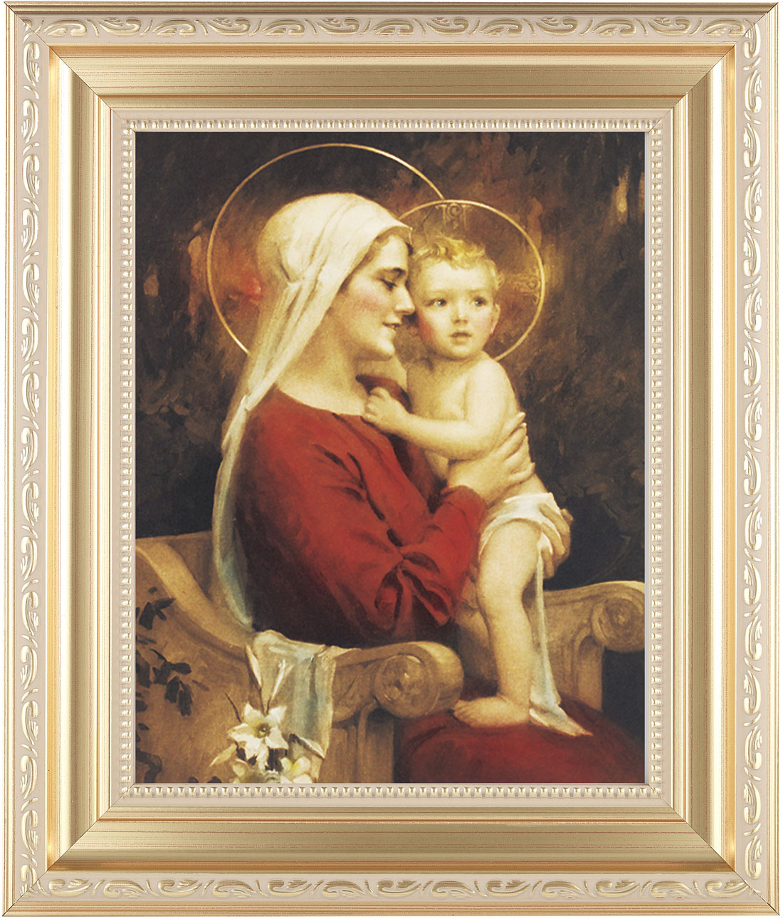 Madonna and Child Full of Joy 8x10 Framed Print Under Glass