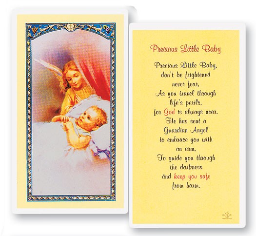 Precious Little Baby Laminated Prayer Card