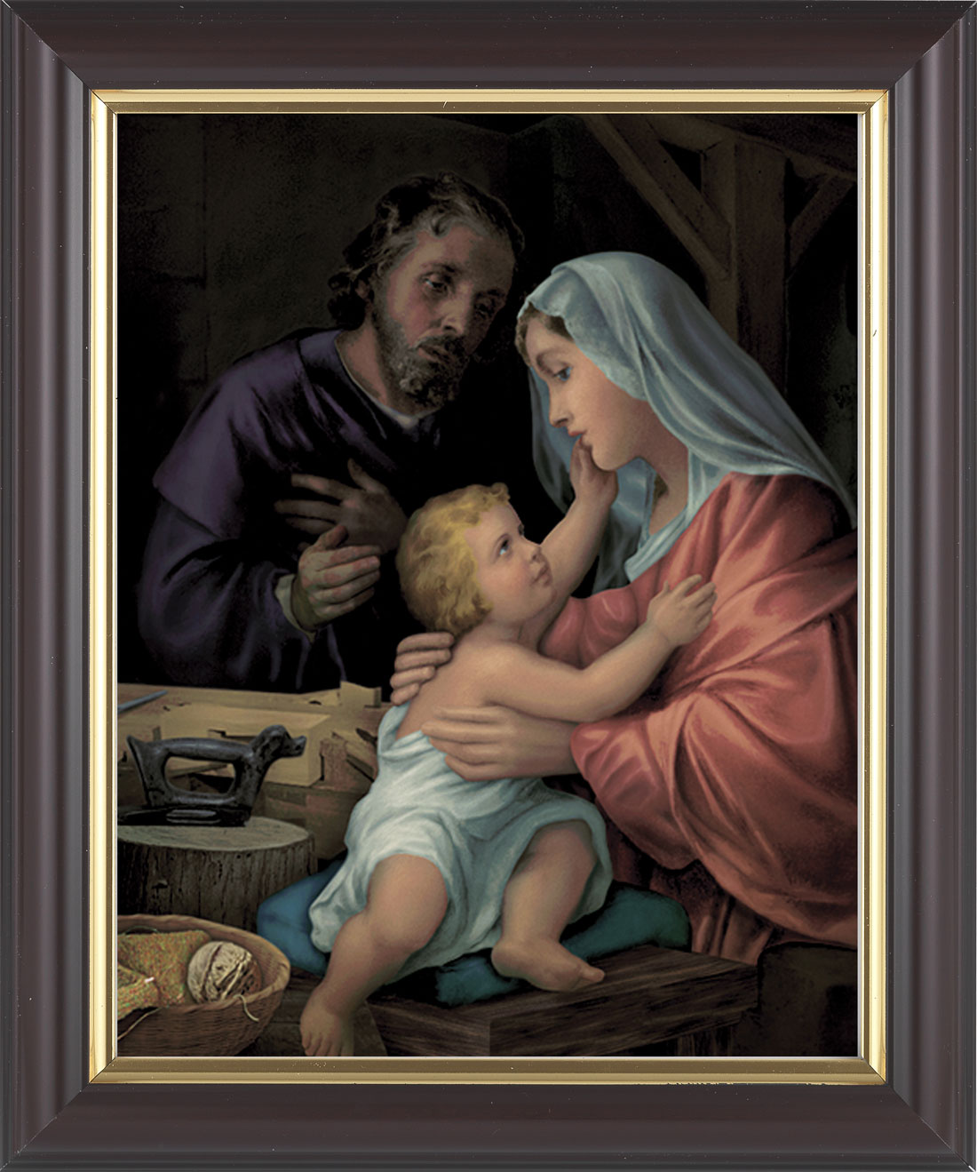 Holy Family In Joseph's Workshop 8x10 Framed Print Under Glass