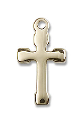 Shiny Block Tip Cross Pendant