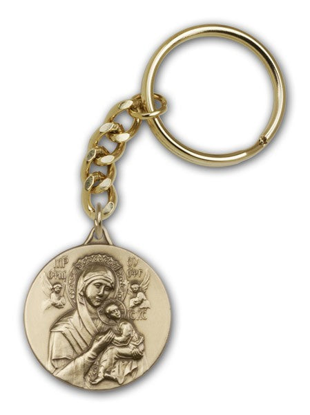 Our Lady of Perpetual Help and Sacred Heart Key Chain