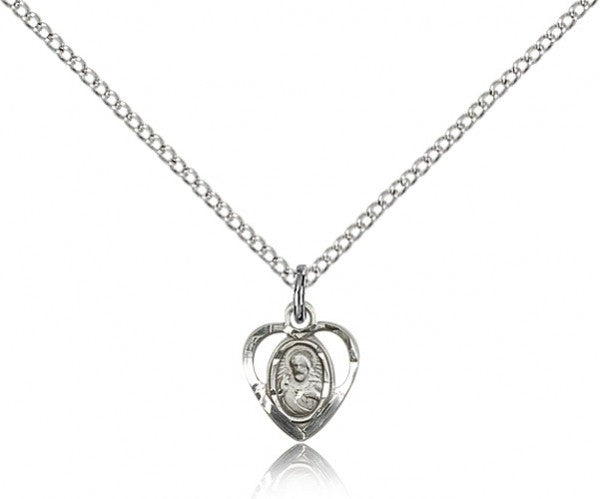 Scapular Medal Open Heart Cutout Pendant