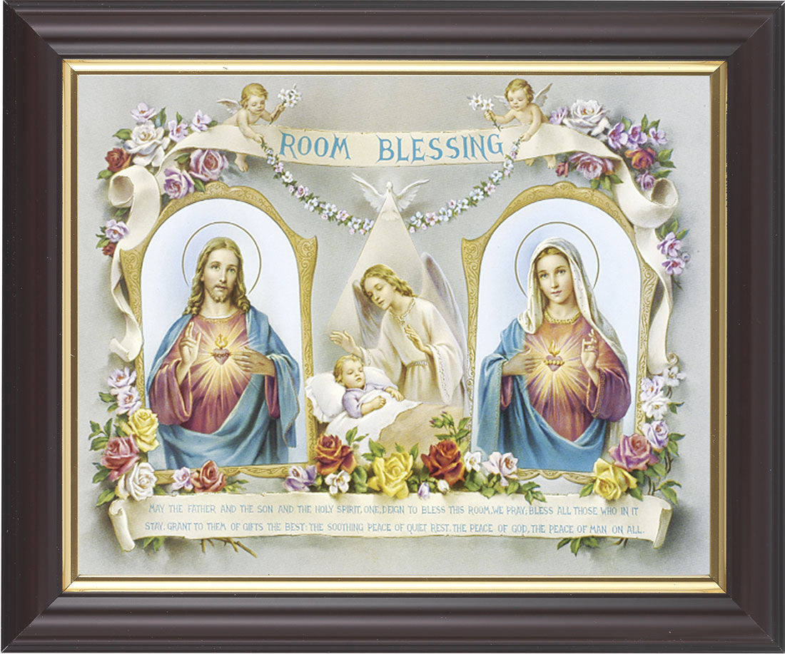 Room Blessing 8x10 Framed Print Under Glass Sacred Hearts