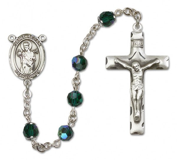 St. Aedan of Ferns Rosary Our Lady of Mercy Sterling Silver Heirloom Rosary Squared Crucifix
