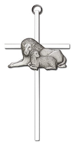 Lion and Lamb Wall Cross 6'