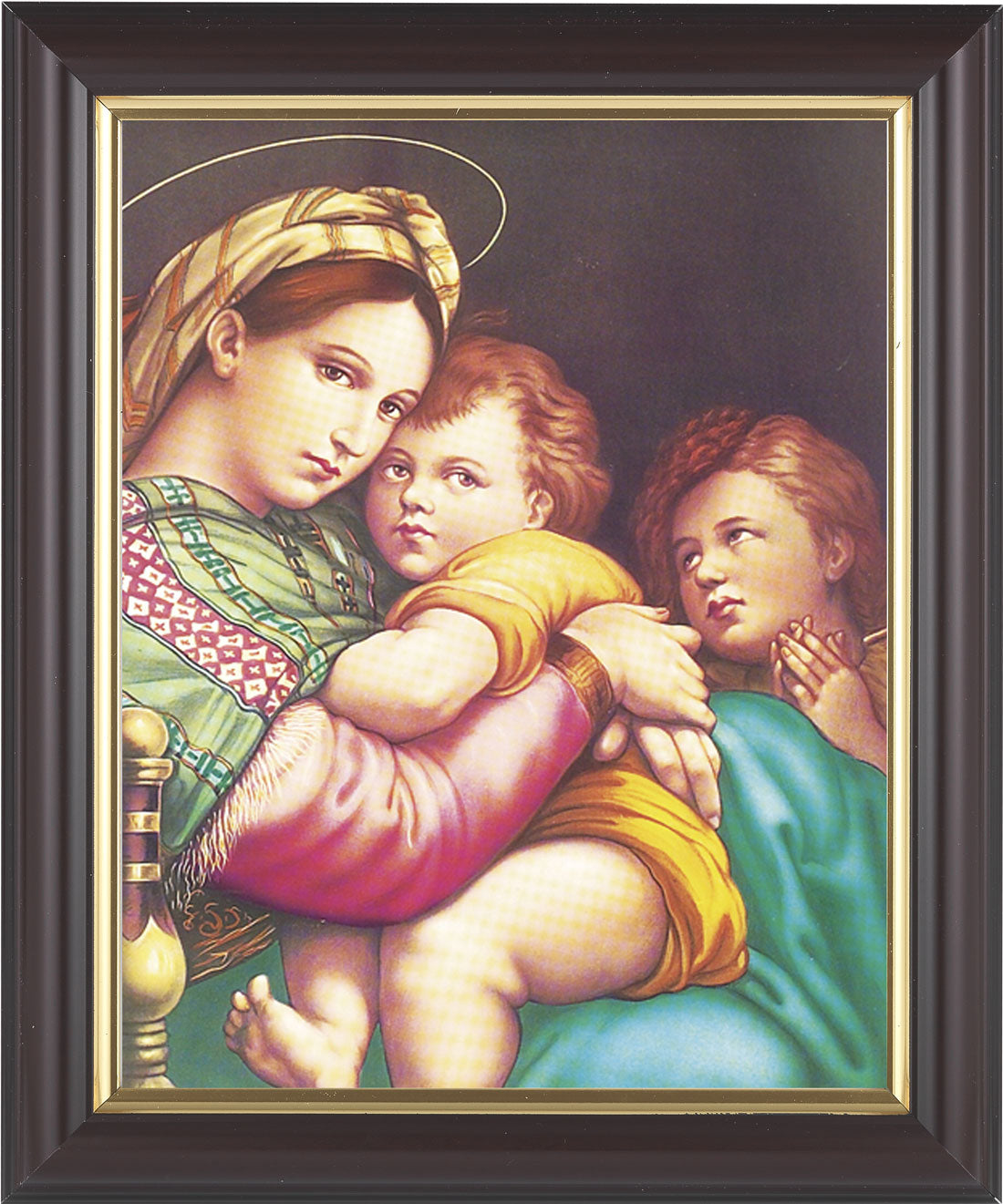 Madonna and Child with Saint Gabriel 8x10 Framed Print Under Glass