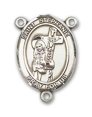 St. Stephanie Rosary Centerpiece Sterling Silver or Pewter