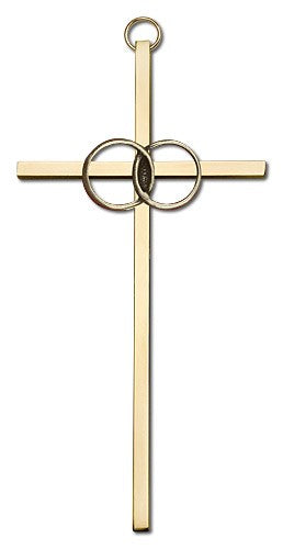 Wedding Rings Cross 6"