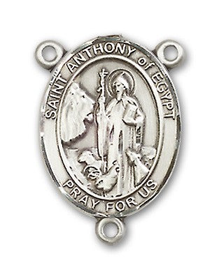 St. Anthony of Egypt Rosary Centerpiece Sterling Silver or Pewter